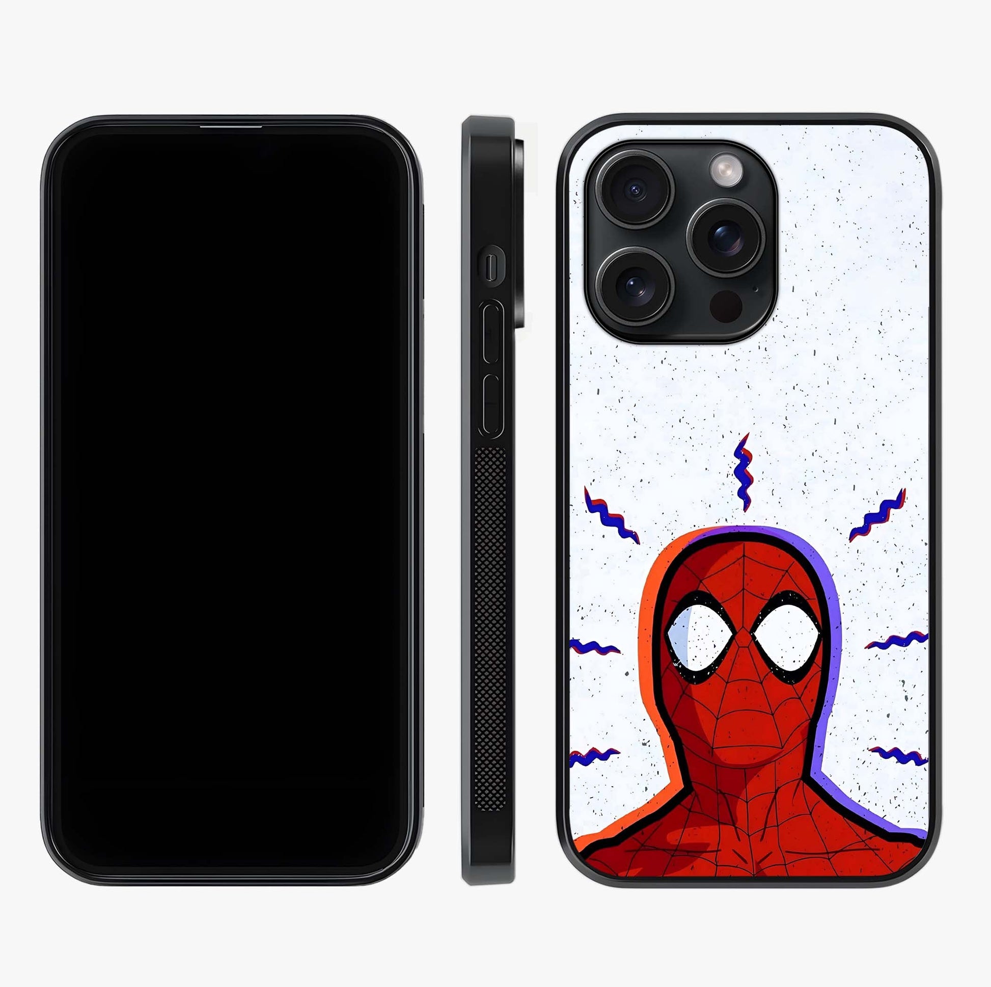 Omg Spiderman Glass Case displayed upright for full design visibility and premium finish.