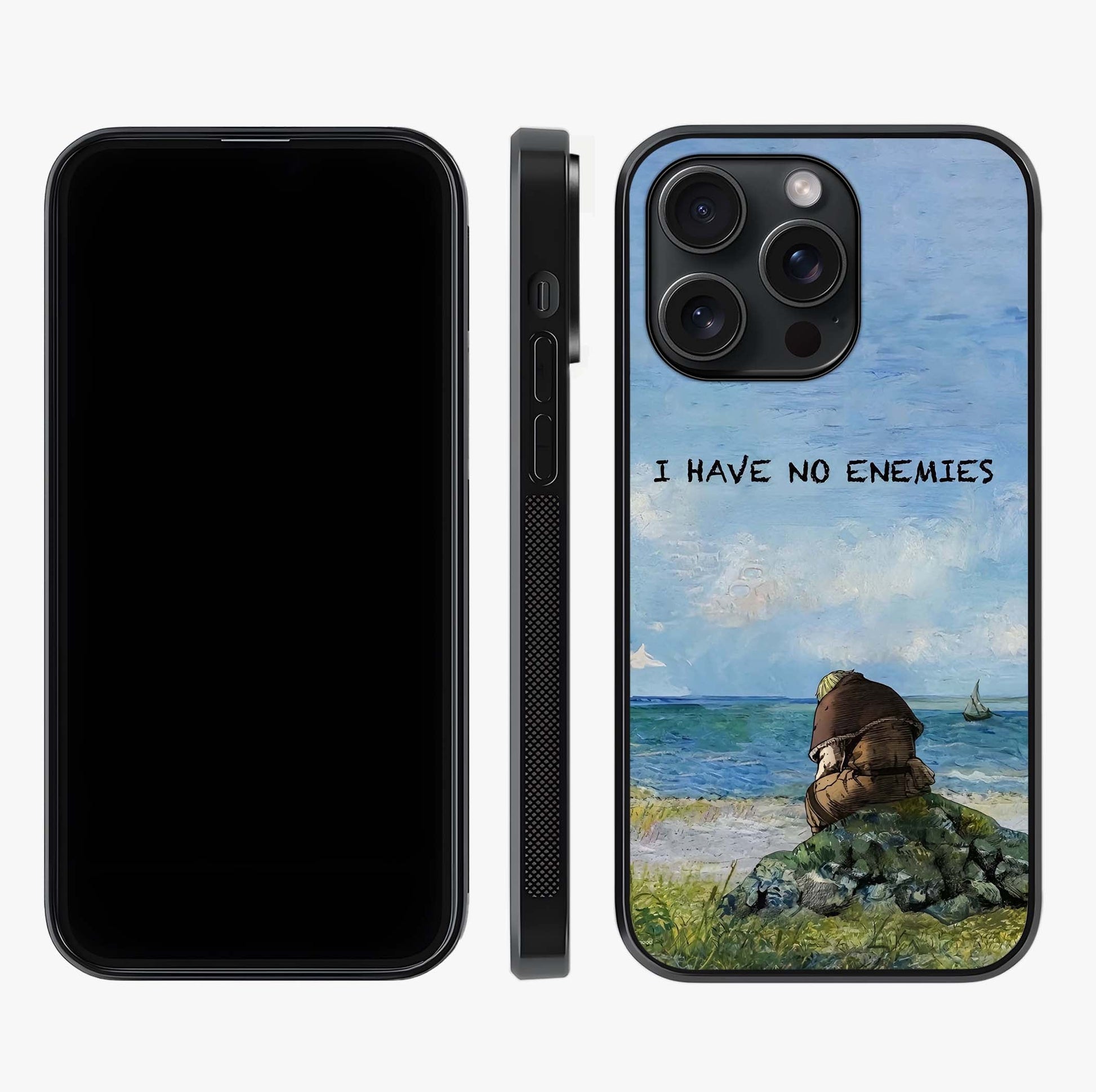 Peace Beyond War Glass Case displayed upright for full design visibility and premium finish.