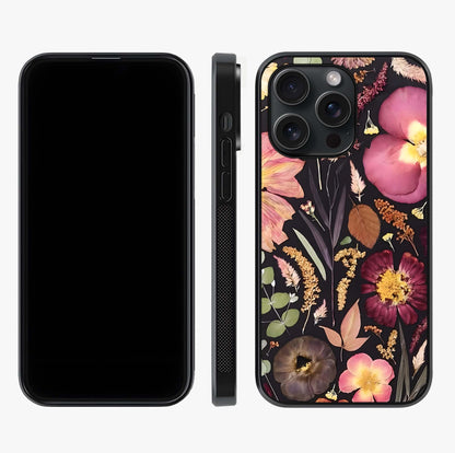 Petal Dream Tapestry Glass Case displayed upright for full design visibility and premium finish.