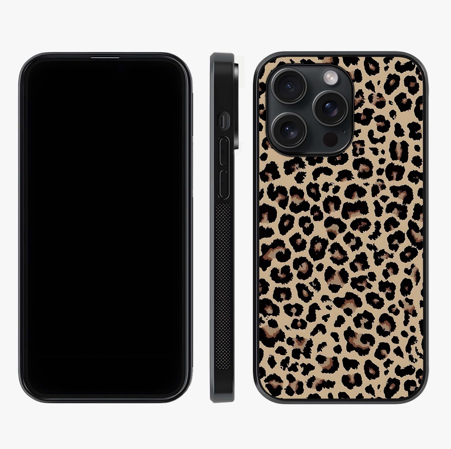 Savage Chic Pattern Glass Case displayed upright for full design visibility and premium finish.