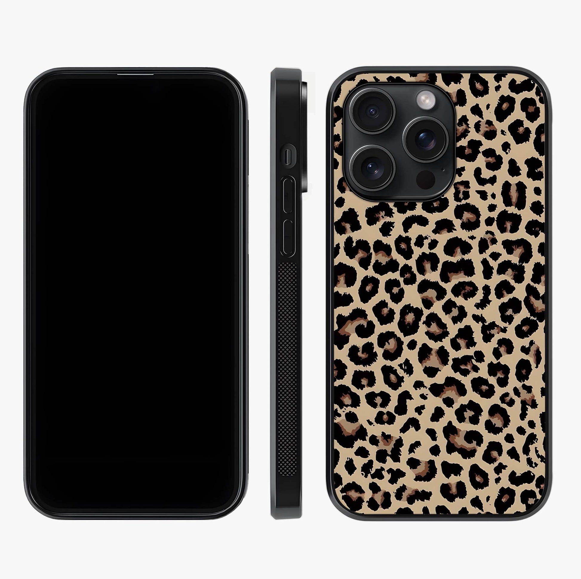 Savage Chic Pattern Glass Case displayed upright for full design visibility and premium finish.