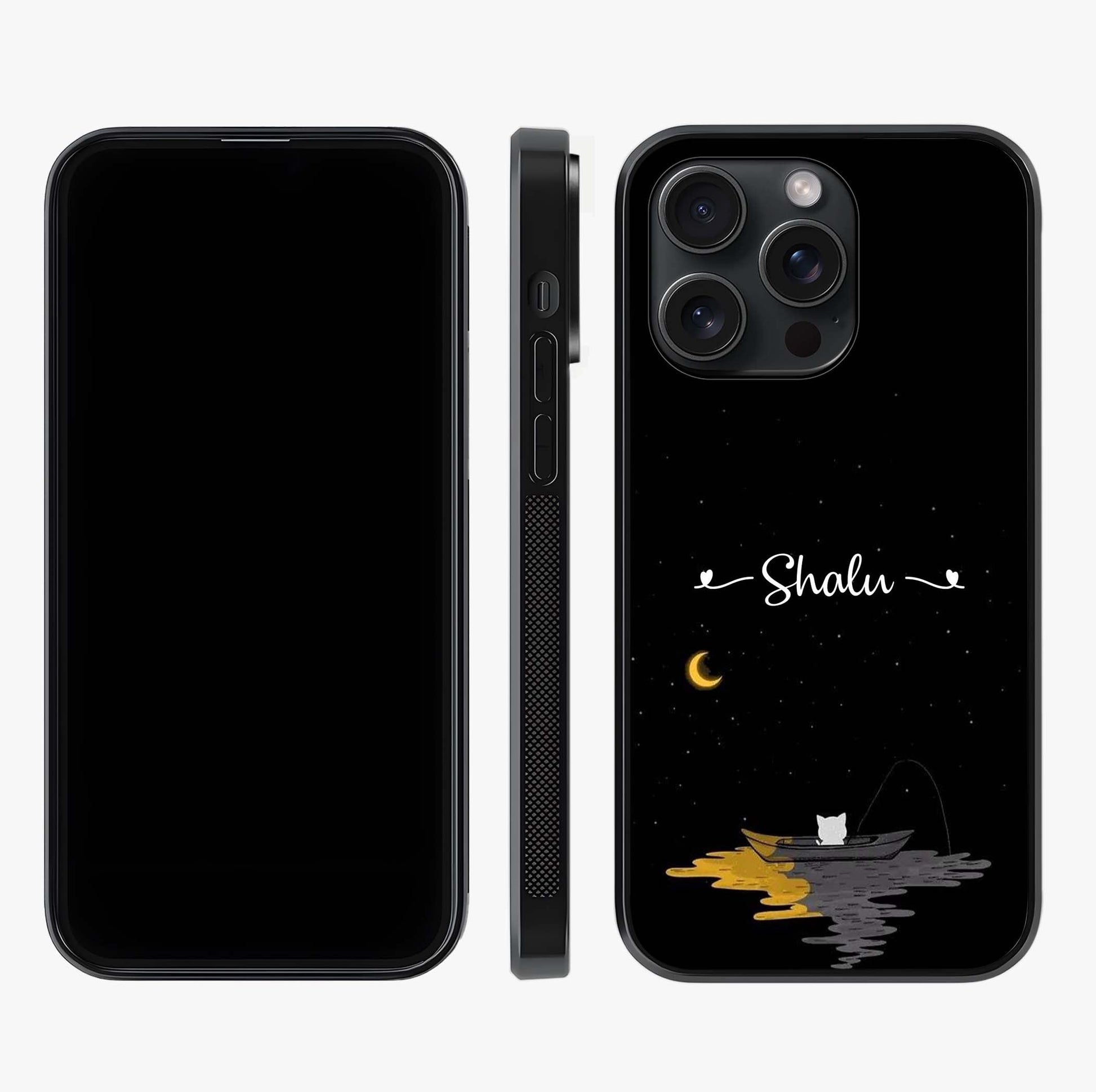 Silent Night Row Glass Case displayed upright for full design visibility and premium finish.