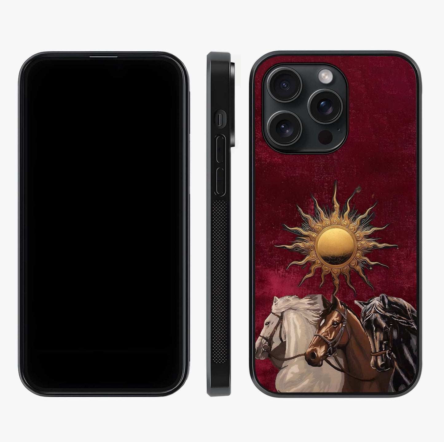 Solar Riders Glass Case displayed upright for full design visibility and premium finish.