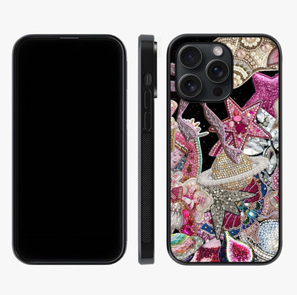 Starlit Jewel Dream Glass Case displayed upright for full design visibility and premium finish.