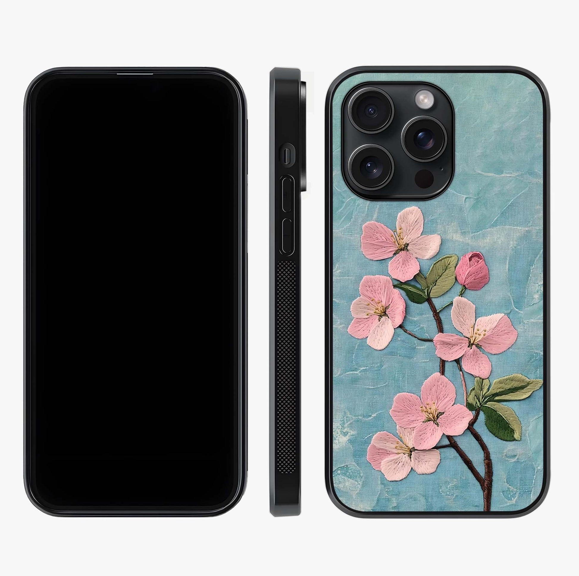 Threaded Blossom Breeze Glass Case displayed upright for full design visibility and premium finish.