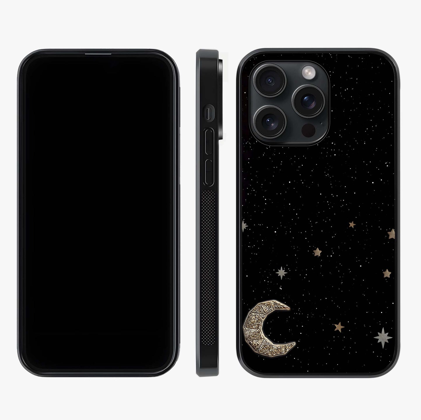 Twinkle Star With Half Moon Glass Case displayed upright for full design visibility and premium finish.