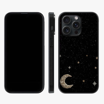 Twinkle Star With Half Moon Glass Case displayed upright for full design visibility and premium finish.