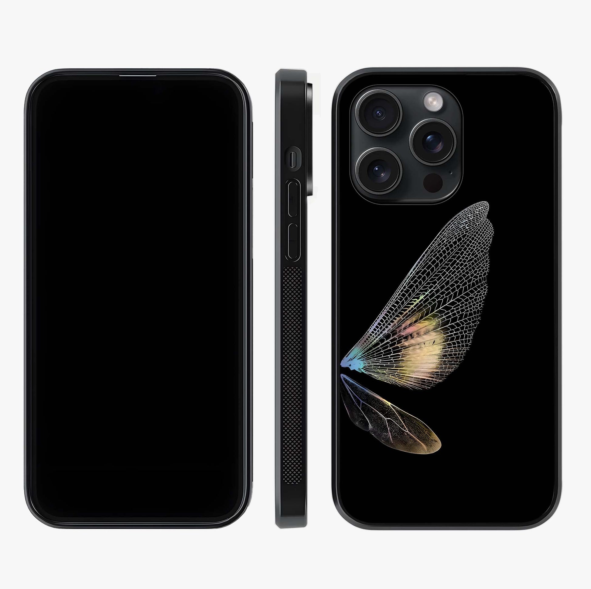 Whispers Of Wings Glass Case displayed upright for full design visibility and premium finish.
