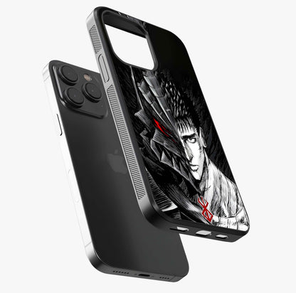 Berserker Blood Oath Glass Case photographed in natural light showing reflective finish and design depth.