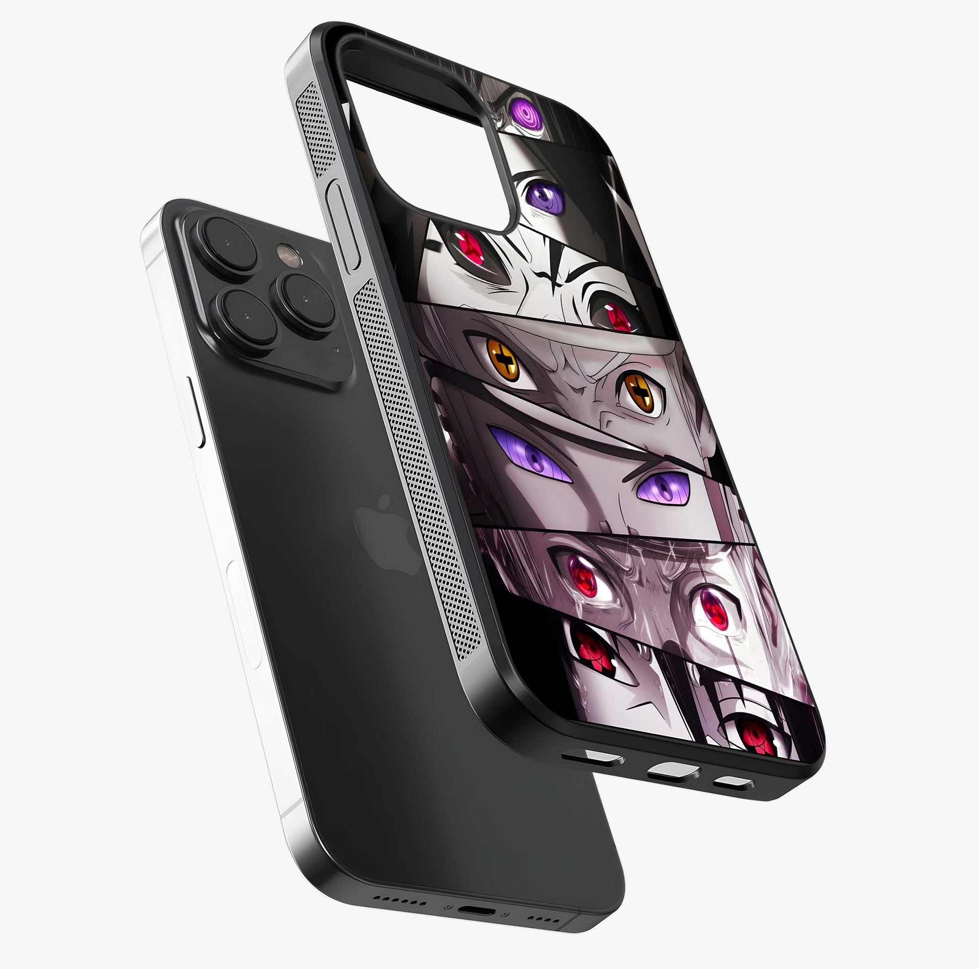 Eyes Of Destiny Glass Case photographed in natural light showing reflective finish and design depth.