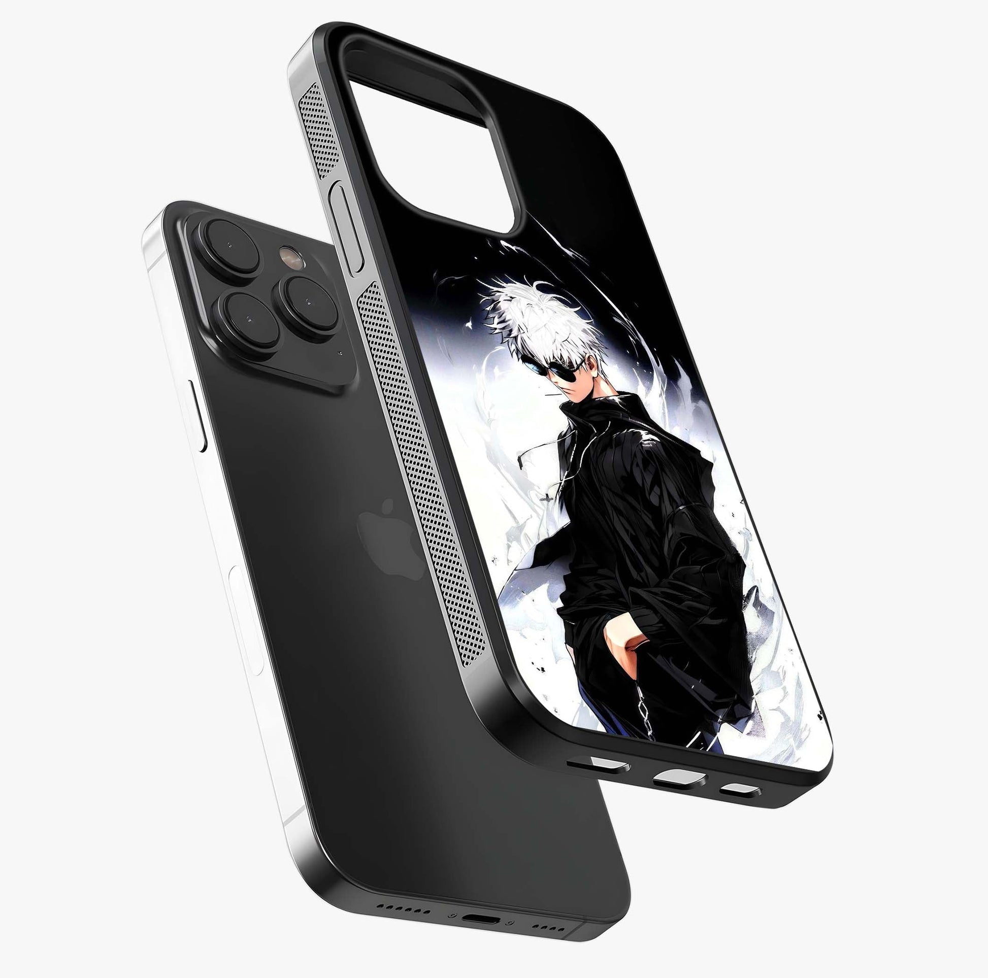 Limitless Shadow King Glass Case photographed in natural light showing reflective finish and design depth.