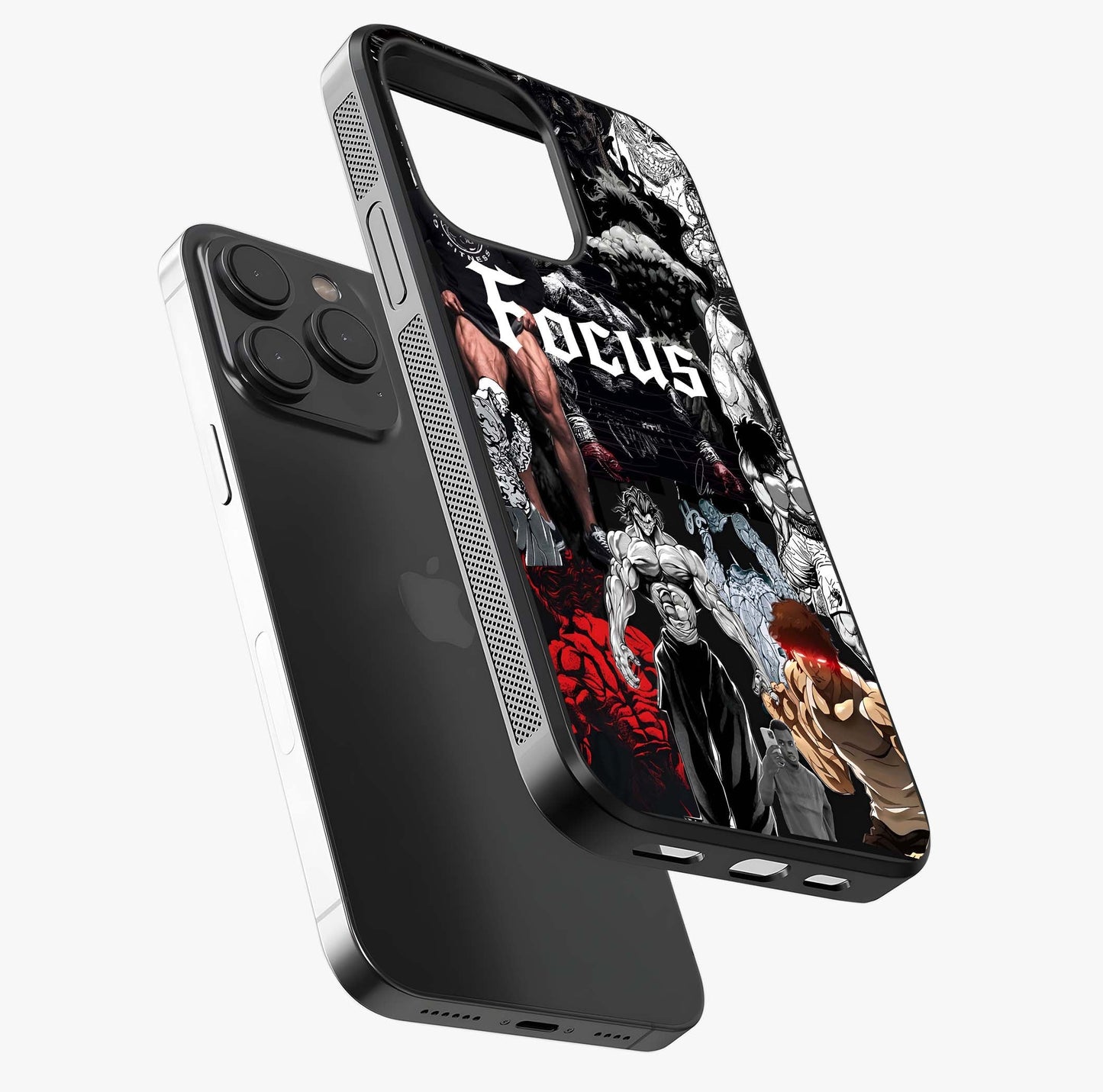 Relentless Power Focus Glass Case photographed in natural light showing reflective finish and design depth.