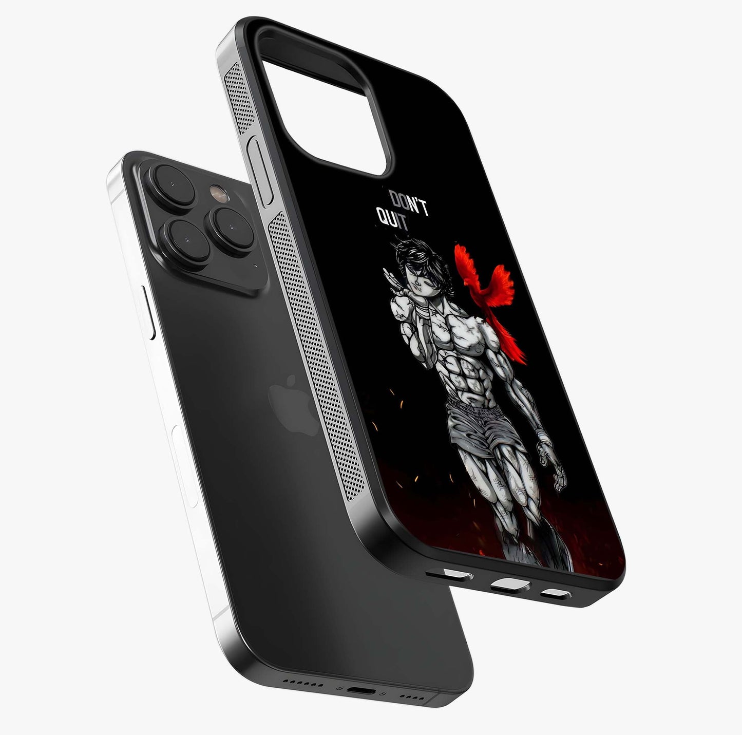 Rise Beyond Limits Glass Case photographed in natural light showing reflective finish and design depth.