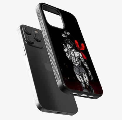 Rise Beyond Limits Glass Case photographed in natural light showing reflective finish and design depth.