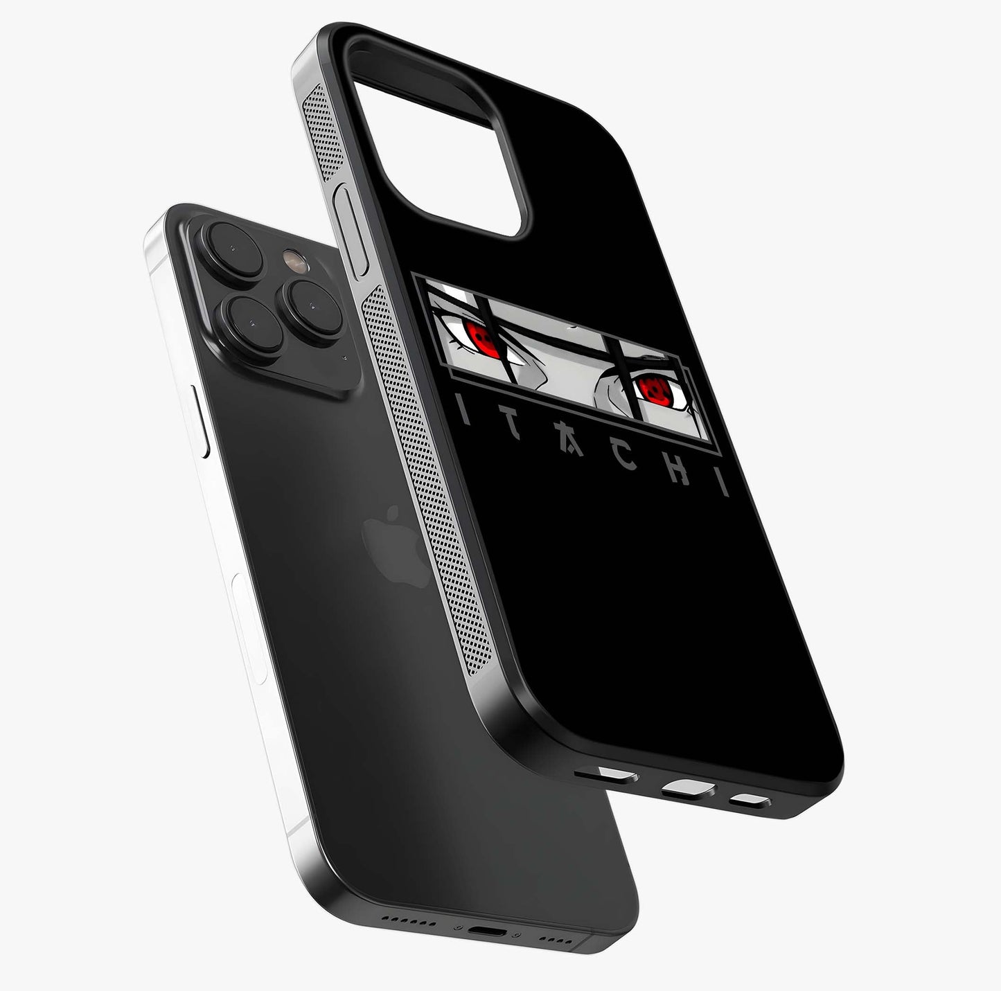 Scarlet Gaze Dominance Glass Case photographed in natural light showing reflective finish and design depth.
