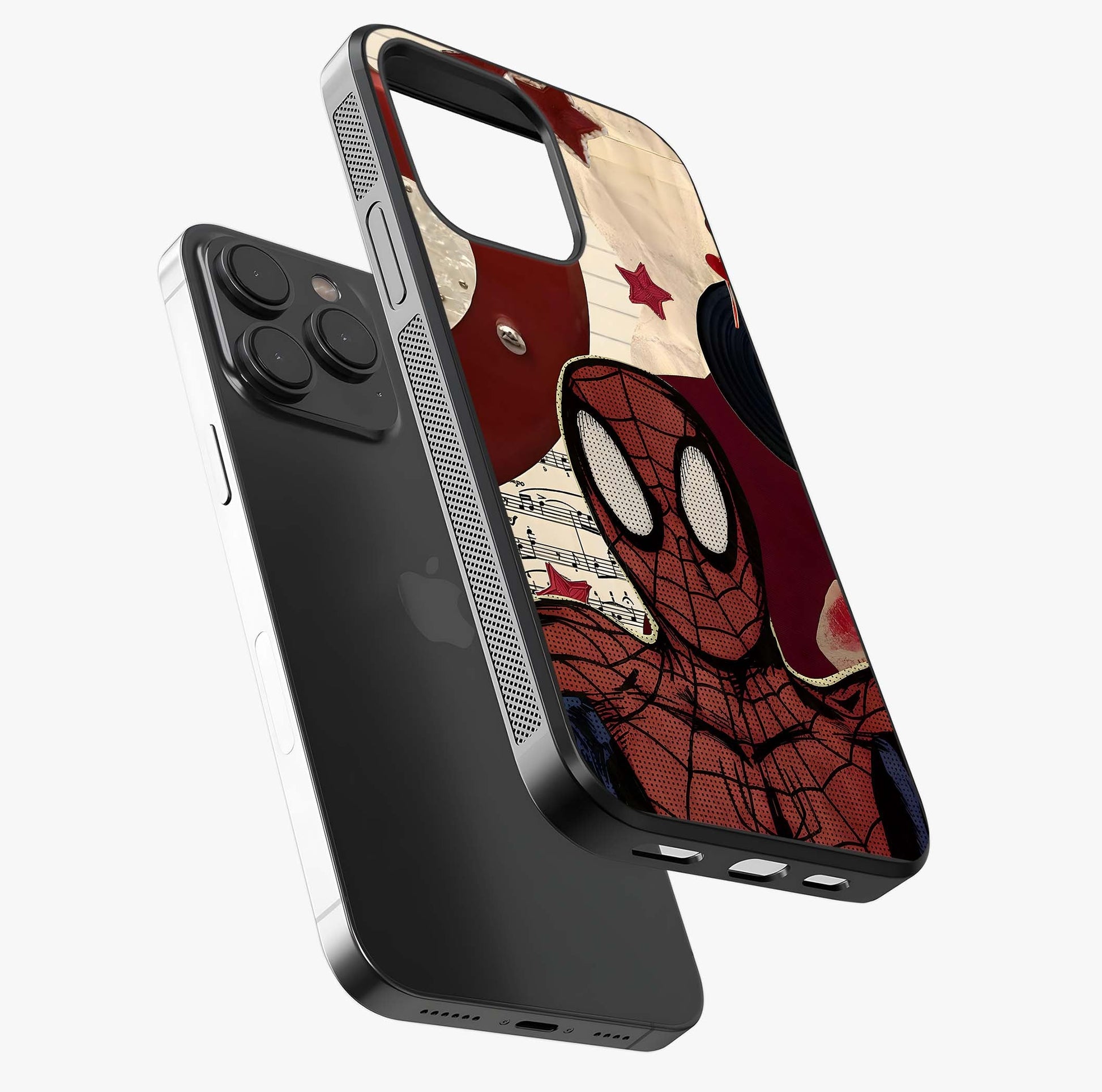 Web Warrior Vibes Glass Case photographed in natural light showing reflective finish and design depth.