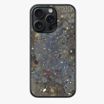 Aesthetic Astrolophia Glass Case showing full back design in clean flat view with glossy glass finish.