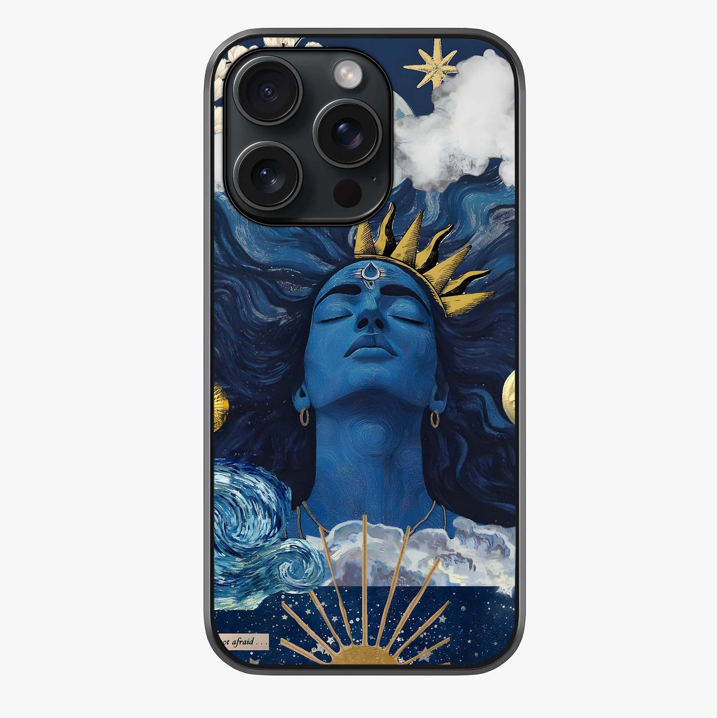 Aesthetic Lord Shiva Glass Case showing full back design in clean flat view with glossy glass finish.