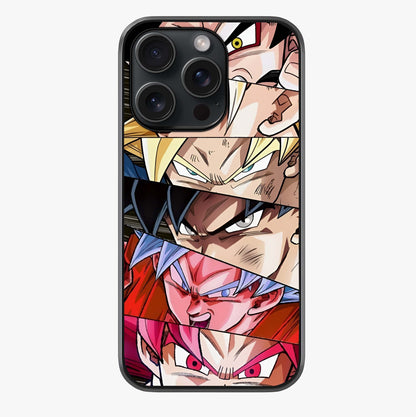 Anime Character Glass Case showing full back design in clean flat view with glossy glass finish.