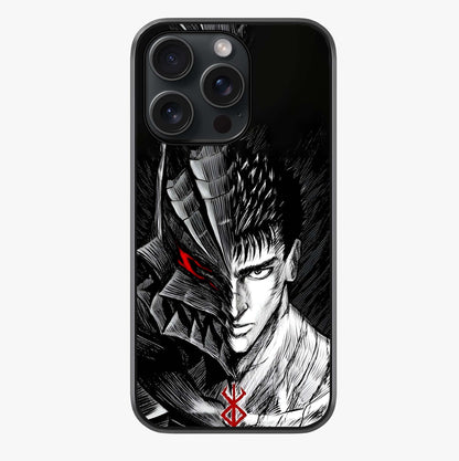 Berserker Blood Oath Glass Case showing full back design in clean flat view with glossy glass finish.