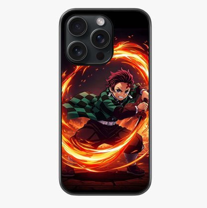 Blazing Sword Resolve Glass Case showing full back design in clean flat view with glossy glass finish.