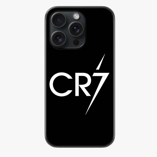 Cr7 Elite Strike Glass Case showing full back design in clean flat view with glossy glass finish.