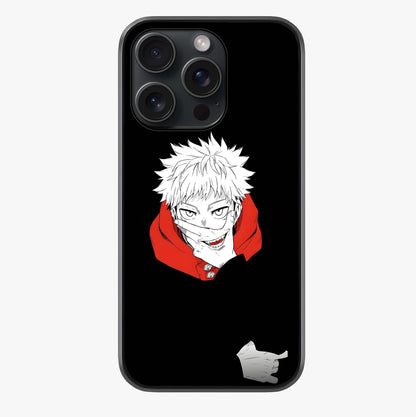 rimson Chaos Smile Glass Case showing full back design in clean flat view with glossy glass finish.