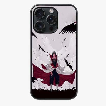 Crimson Crow Ascension Glass Case showing full back design in clean flat view with glossy glass finish.