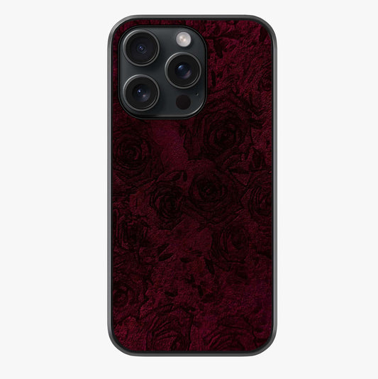 Crimson Fade Flow Glass Case showing full back design in clean flat view with glossy glass finish.