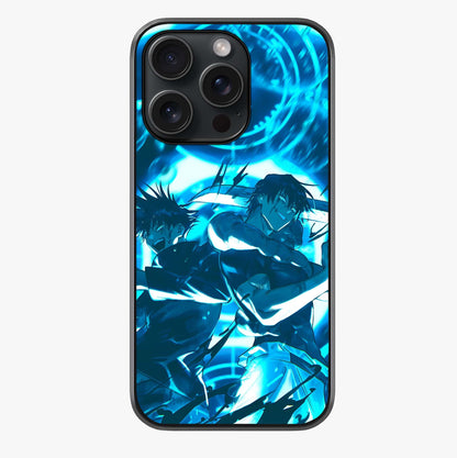 Cursed Energy Clash Glass Case showing full back design in clean flat view with glossy glass finish.