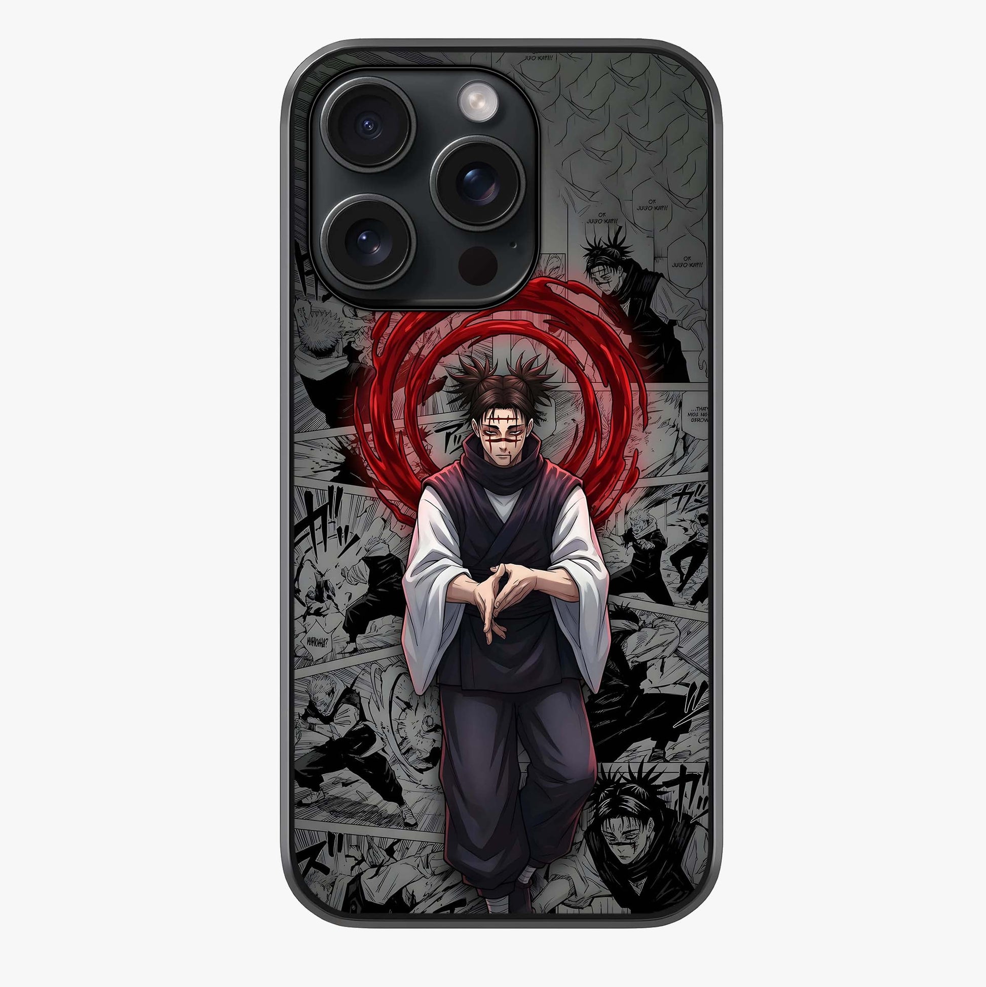 Cursed Ritual Ascension Glass Case showing full back design in clean flat view with glossy glass finish.