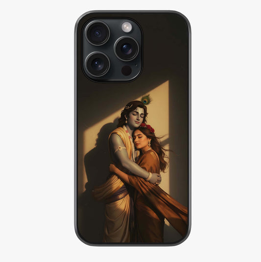 Divine Eternal Love Glass Case showing full back design in clean flat view with glossy glass finish.