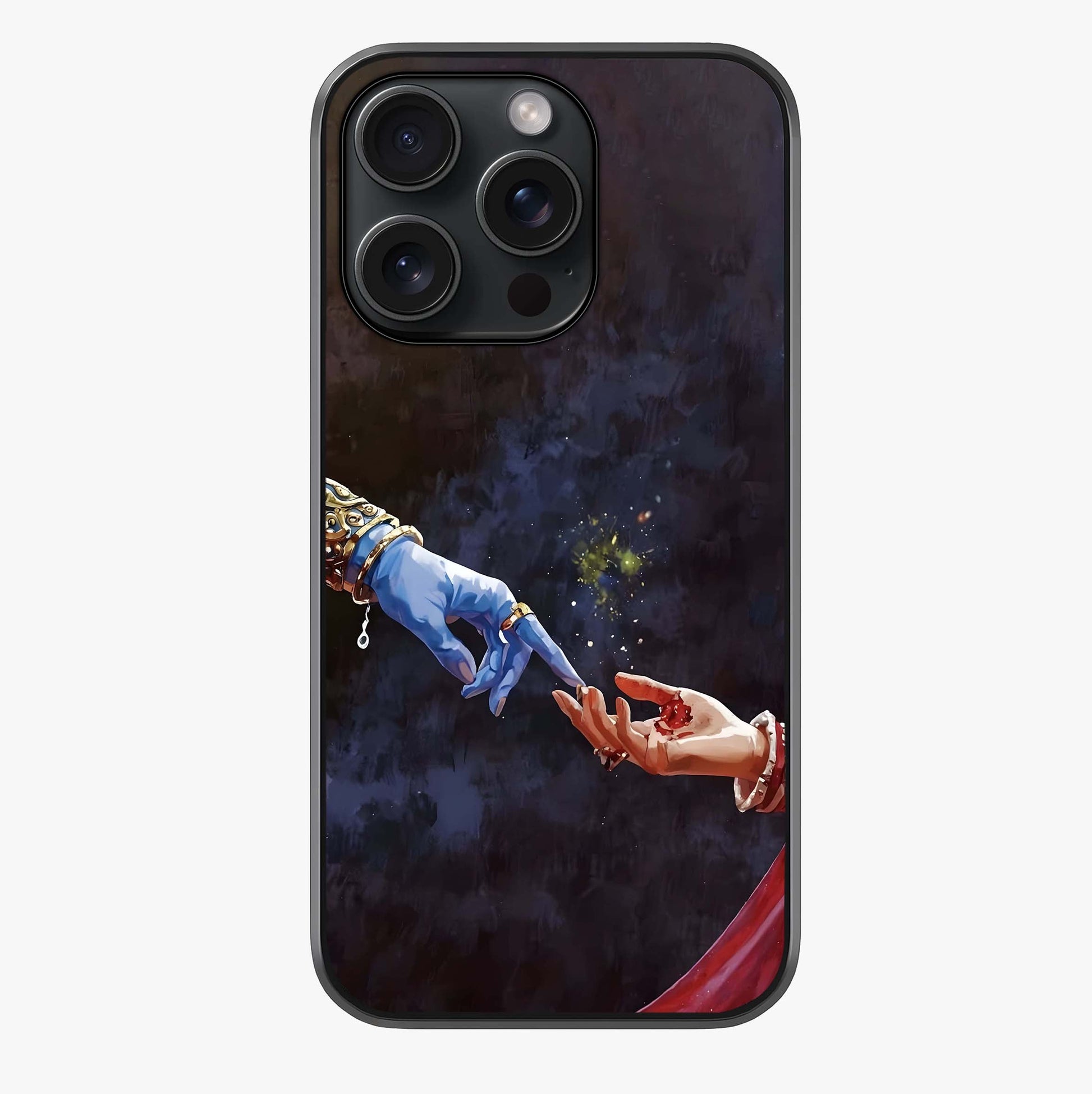 Divine Touch Eternal Glass Case showing full back design in clean flat view with glossy glass finish.