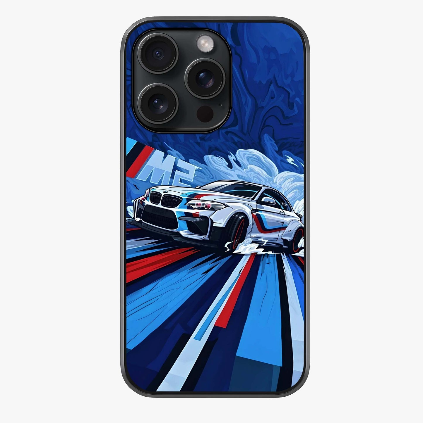 Drift Power Rush Glass Case showing full back design in clean flat view with glossy glass finish.