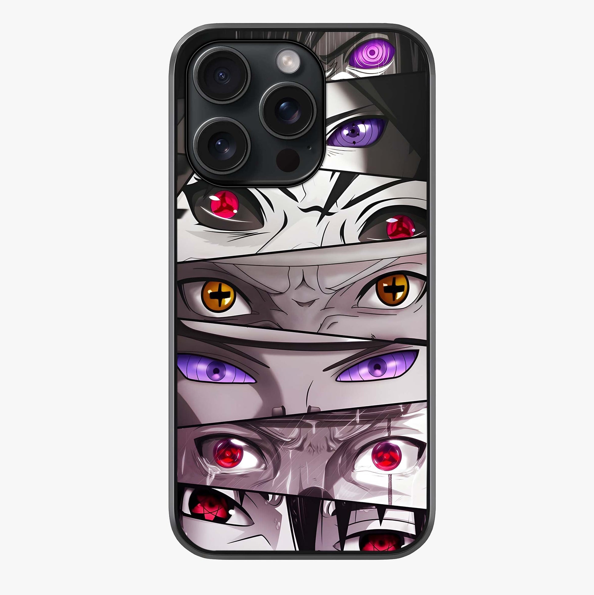 Eyes Of Destiny Glass Case showing full back design in clean flat view with glossy glass finish.