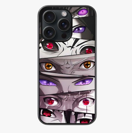 Eyes Of Destiny Glass Case showing full back design in clean flat view with glossy glass finish.