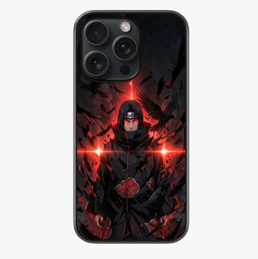 Focused Blade Discipline Glass Case showing full back design in clean flat view with glossy glass finish.
