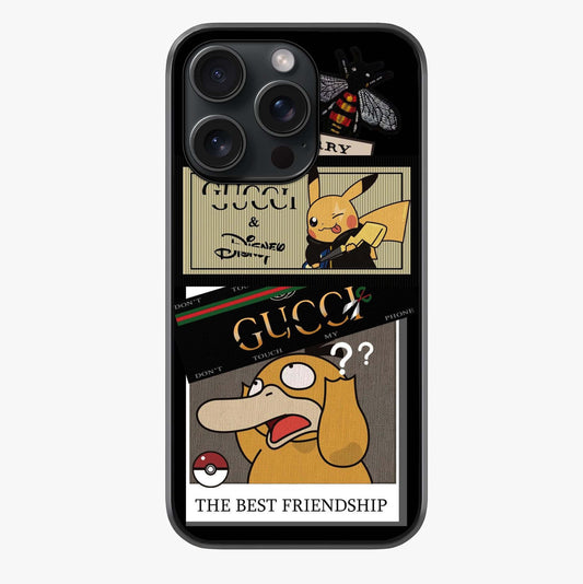 Gucci Play Mashup Glass Case showing full back design in clean flat view with glossy glass finish.