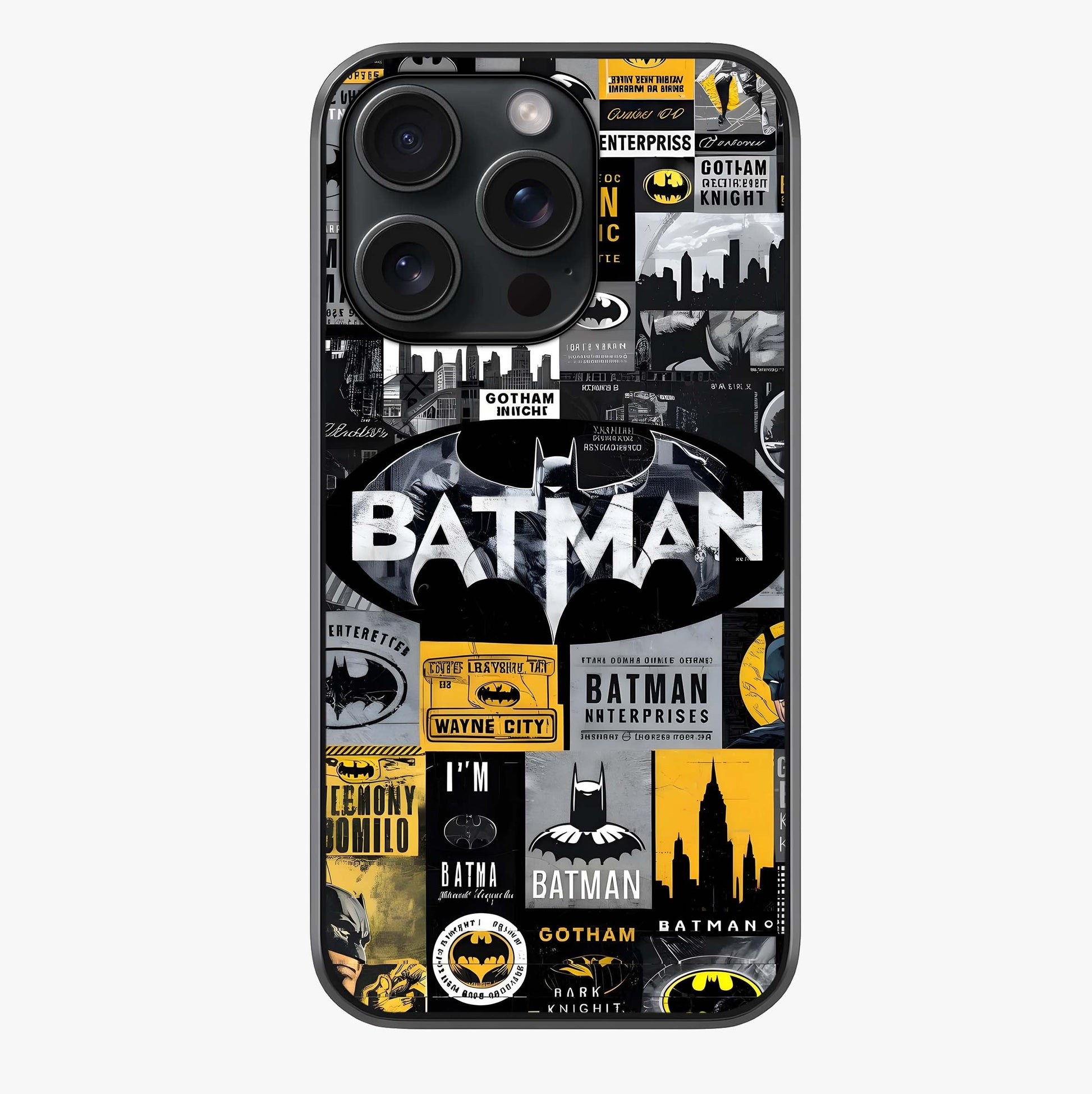 Knight Gotham Rise Glass Case showing full back design in clean flat view with glossy glass finish.