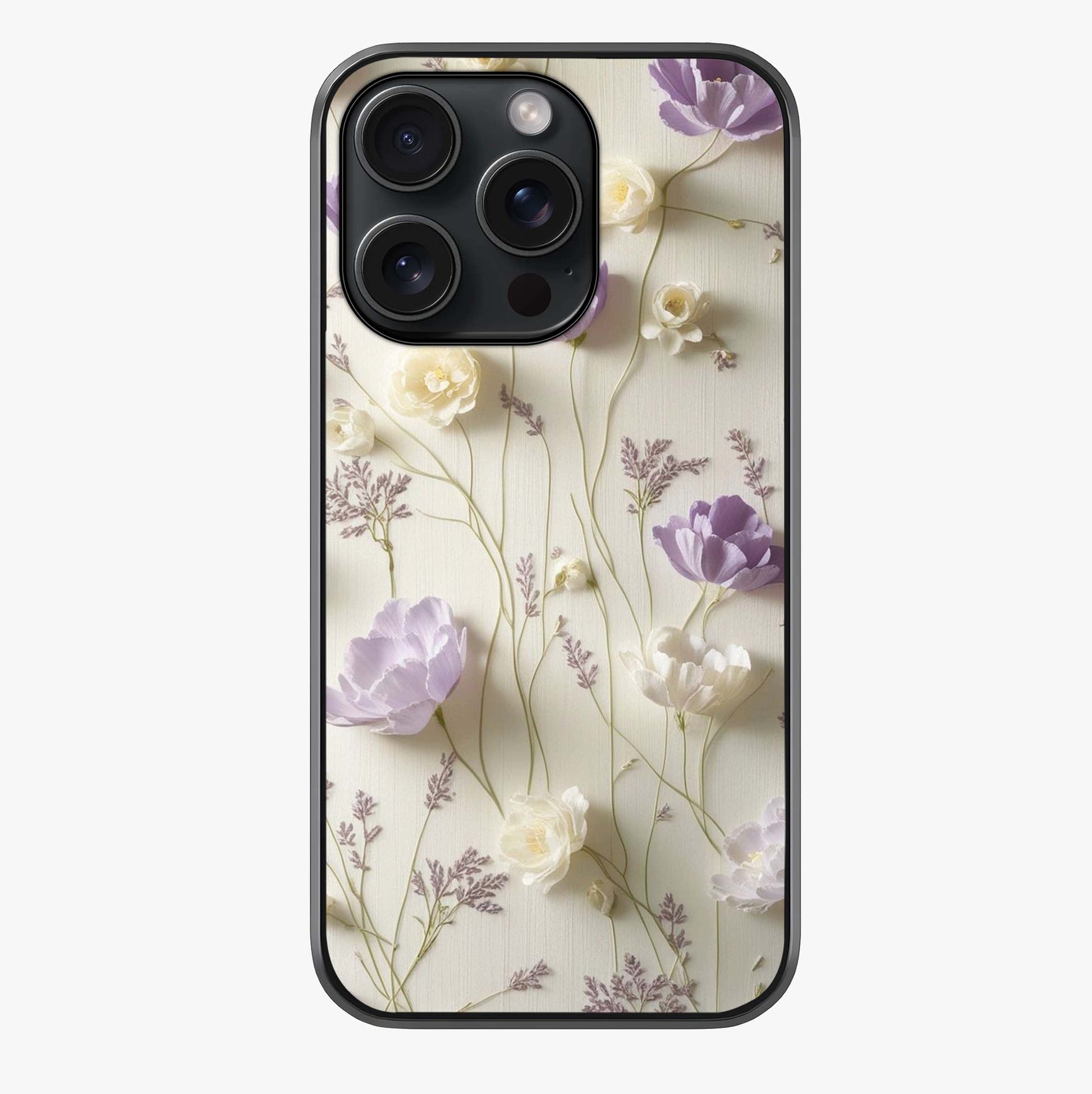 Lilac Breeze Harmony Glass Case showing full back design in clean flat view with glossy glass finish.