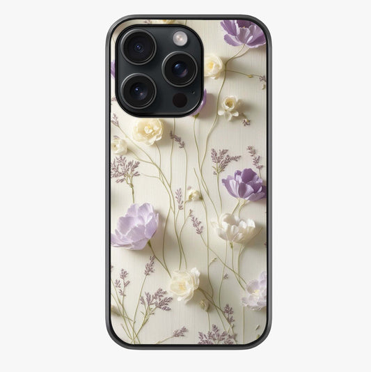 Lilac Breeze Harmony Glass Case showing full back design in clean flat view with glossy glass finish.