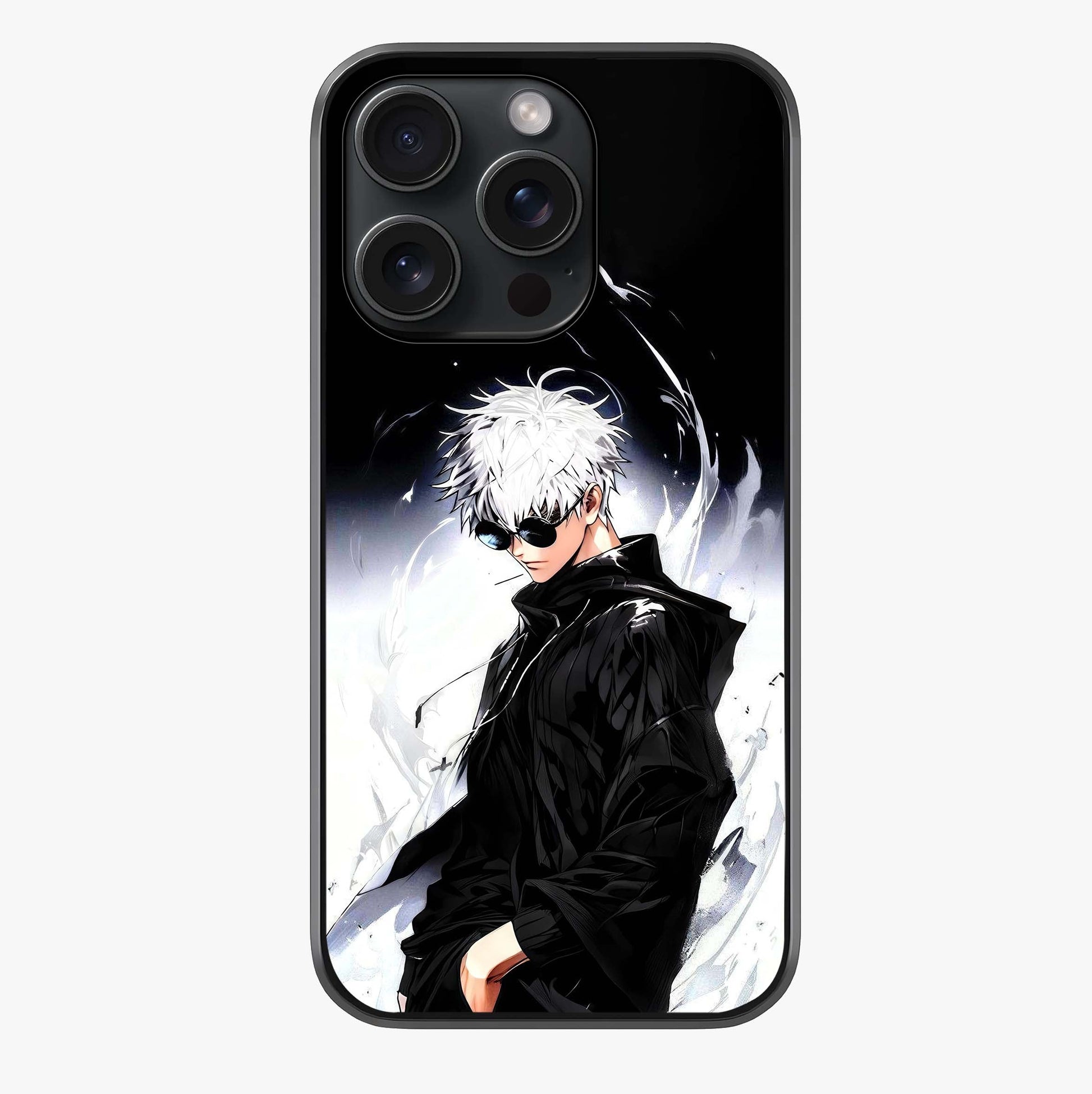 Limitless Shadow King Glass Case showing full back design in clean flat view with glossy glass finish.