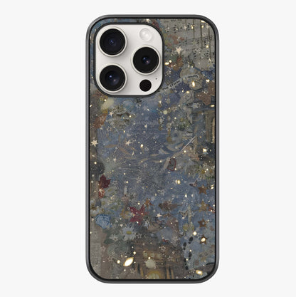 Aesthetic Astrolophia Glass Case showing full back design in clean flat view with glossy glass finish.