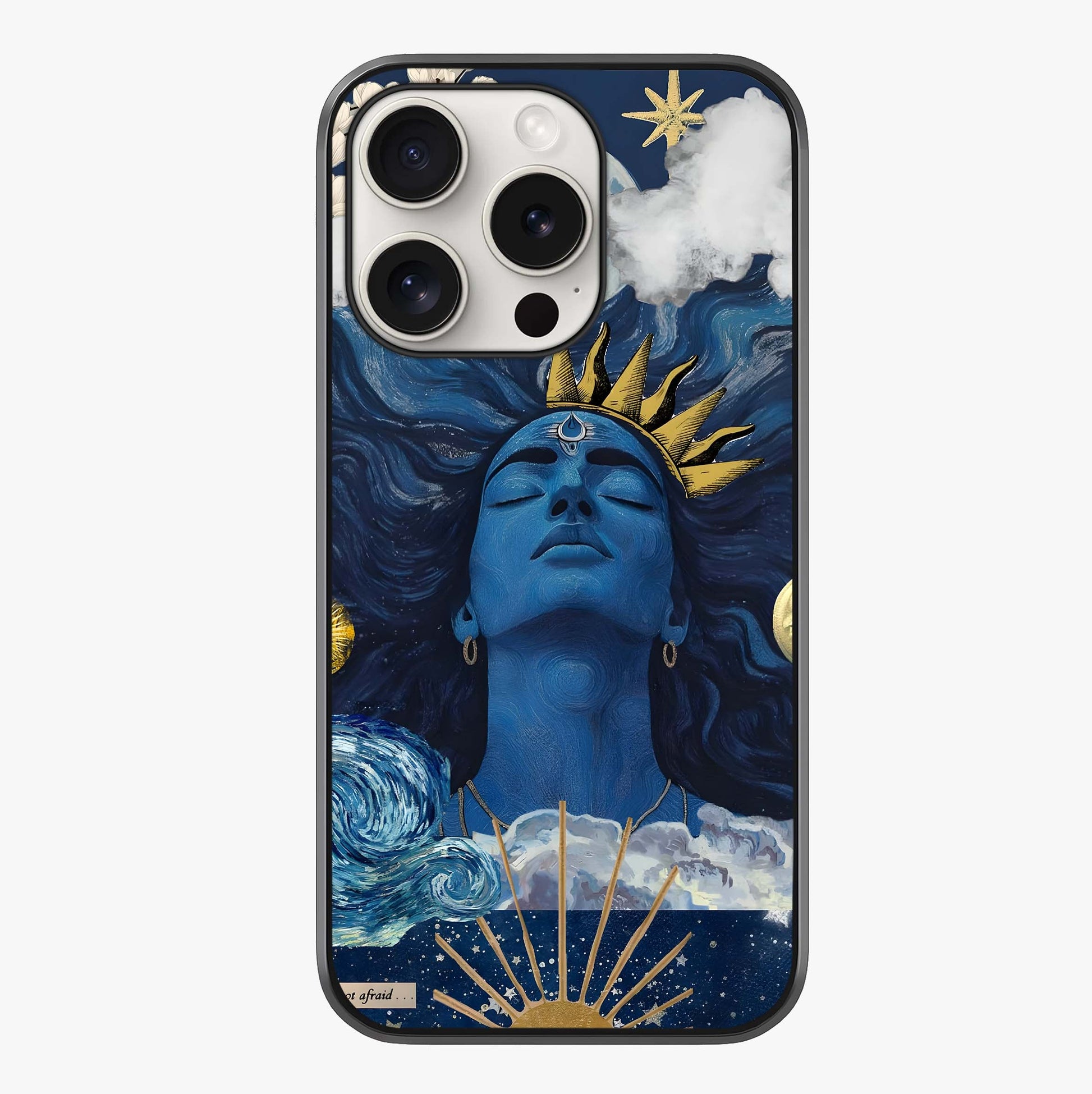 Aesthetic Lord Shiva Glass Case showing full back design in clean flat view with glossy glass finish.