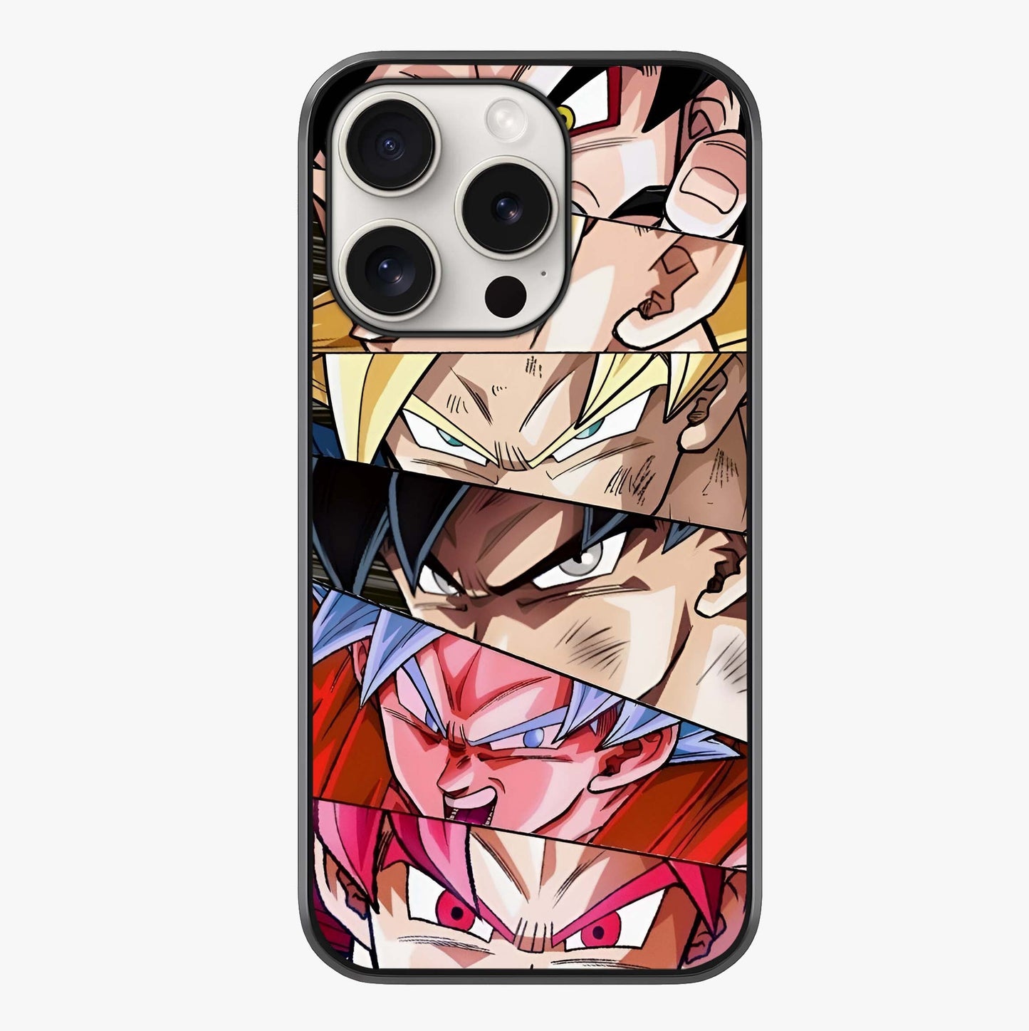 Anime Character Glass Case showing full back design in clean flat view with glossy glass finish.