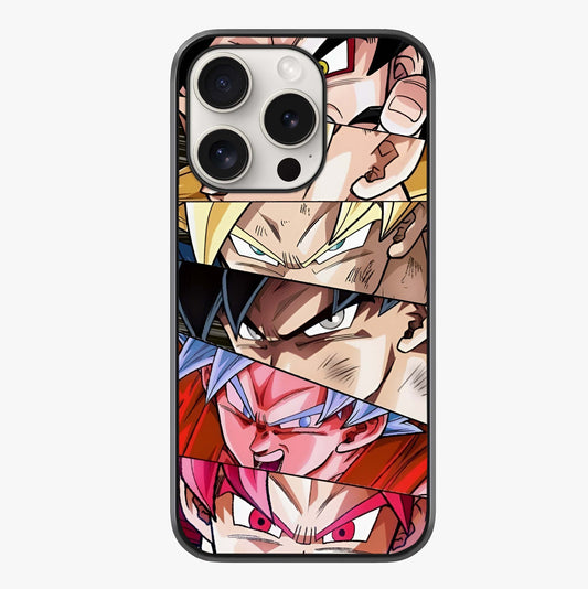 Anime Character Glass Case showing full back design in clean flat view with glossy glass finish.