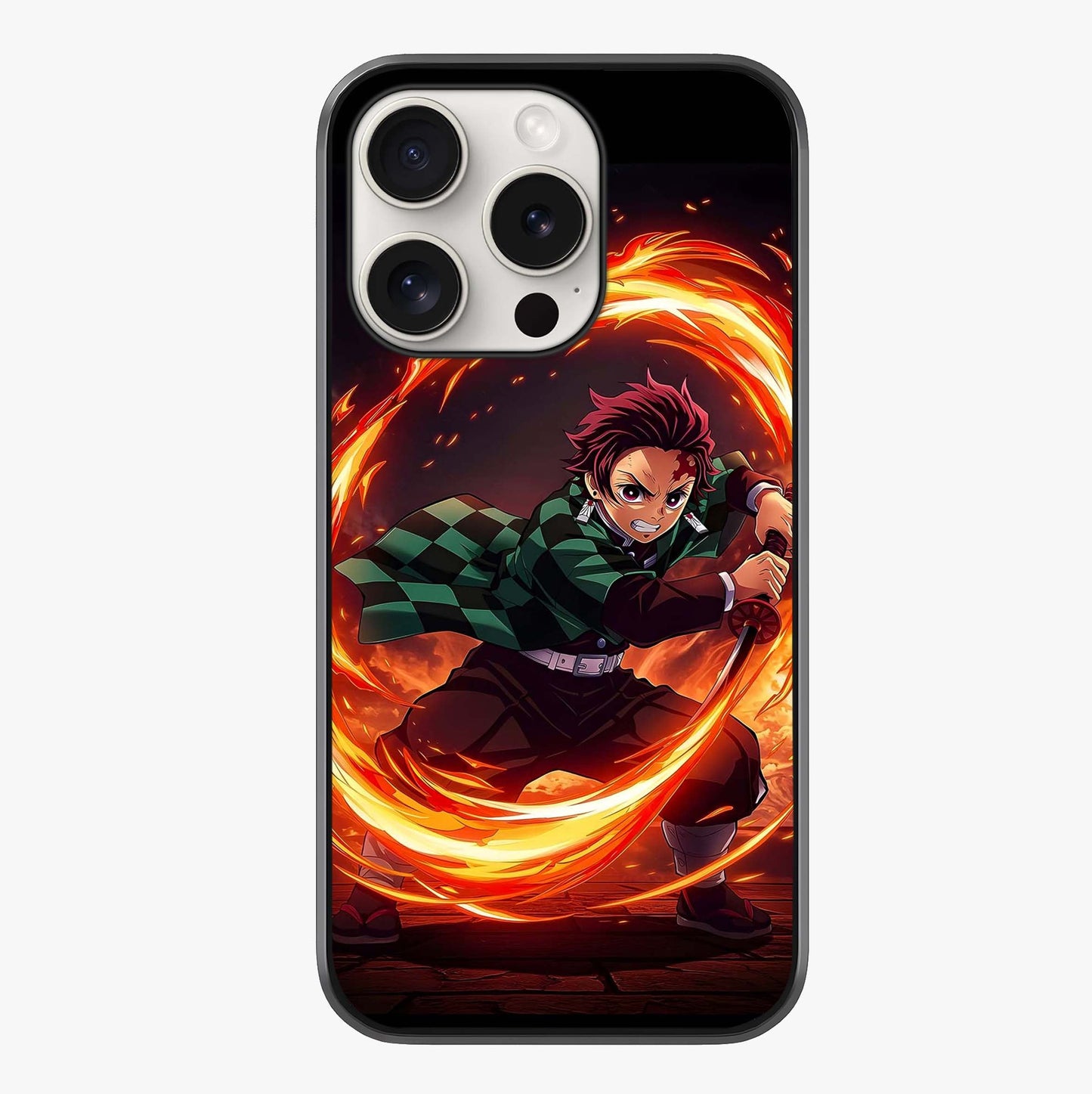 Blazing Sword Resolve Glass Case showing full back design in clean flat view with glossy glass finish.