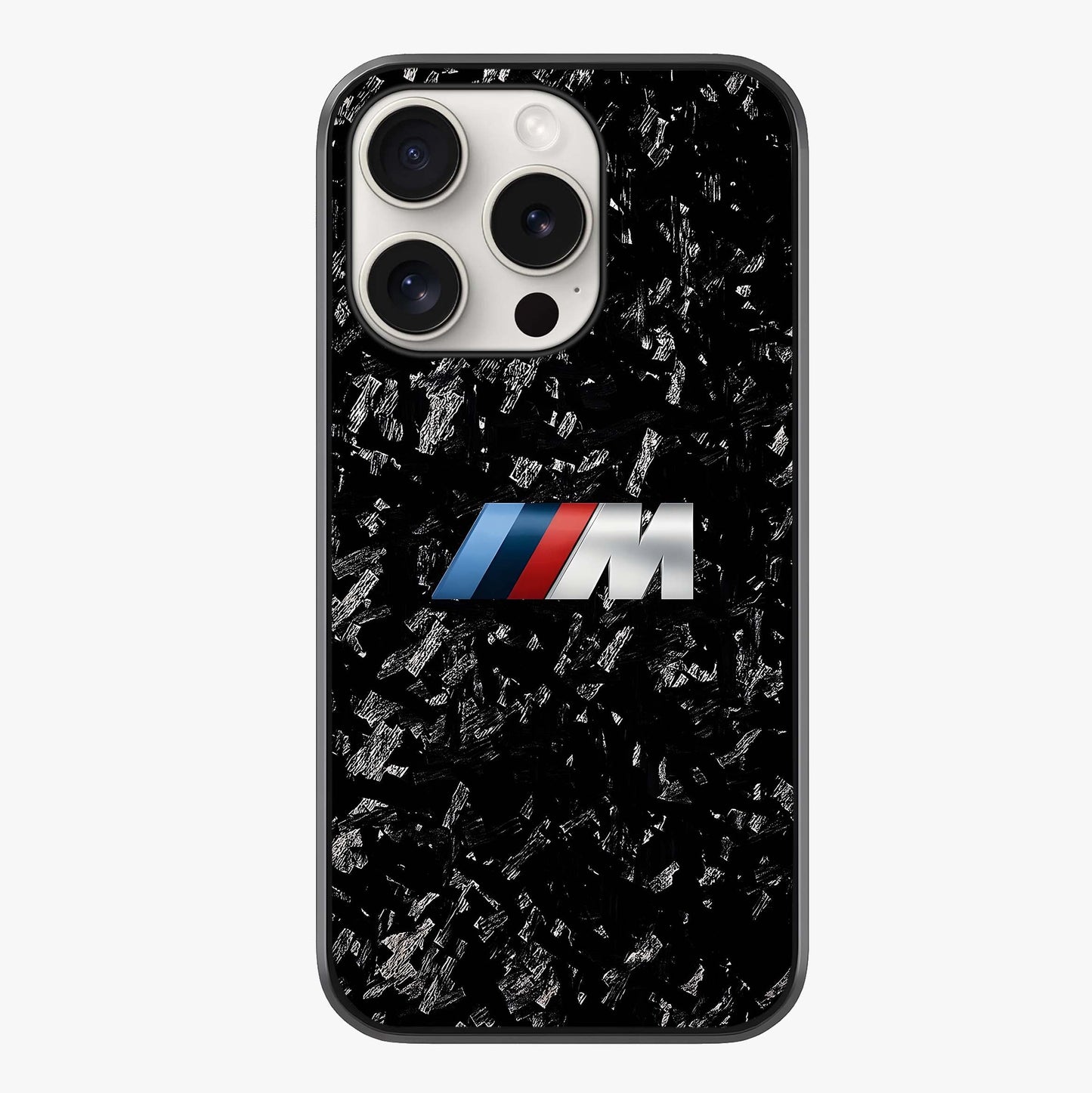 Carbon Speed Mark Glass Case showing full back design in clean flat view with glossy glass finish.