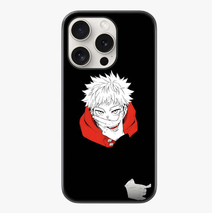 rimson Chaos Smile Glass Case showing full back design in clean flat view with glossy glass finish.