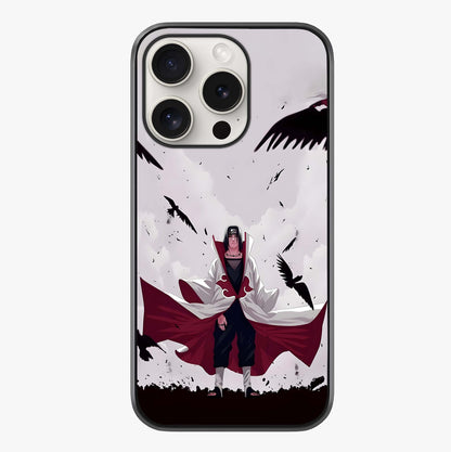 Crimson Crow Ascension Glass Case showing full back design in clean flat view with glossy glass finish.